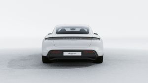 Exterior view of Taycan 4S showing the rear of the car