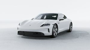 Exterior view of Taycan 4S showing the front and left side of the car