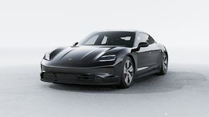 Exterior view of Taycan 4S showing the front and left side of the car