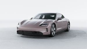Exterior view of Taycan 4S showing the front and left side of the car