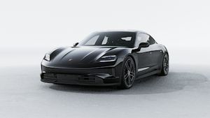 Exterior view of Taycan 4S showing the front and left side of the car