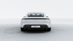 Exterior view of Taycan GTS showing the rear of the car
