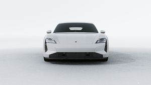 Exterior view of Taycan Turbo showing the front of the car