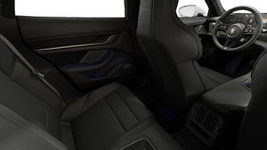 Interior view showing the back seats of Taycan Turbo S