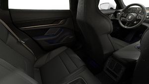 Interior view showing the back seats of Taycan Turbo S