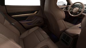 Interior view showing the back seats of Taycan Turbo S