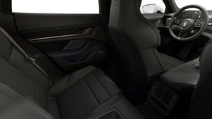 Interior view showing the back seats of Taycan Turbo S