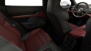 Interior view showing the back seats of Taycan Turbo S