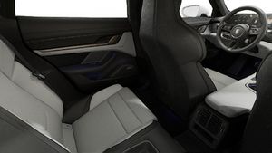 Interior view showing the back seats of Taycan Turbo S