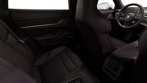 Interior view showing the back seats of Taycan Turbo S