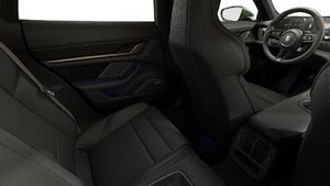 Interior view showing the back seats of Taycan Turbo S
