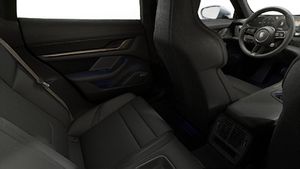 Interior view showing the back seats of Taycan Turbo S