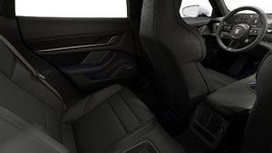 Interior view showing the back seats of Taycan Turbo S