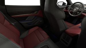 Interior view showing the back seats of Taycan Turbo S