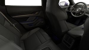 Interior view showing the back seats of Taycan Turbo S