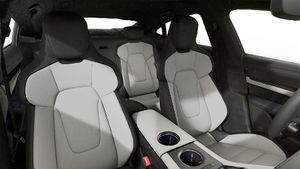 Interior view showing the front seats of Taycan Turbo S
