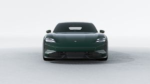 Exterior view of Taycan Turbo S showing the front of the car