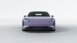 Exterior view of Taycan Turbo S showing the front of the car