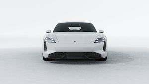 Exterior view of Taycan Turbo S showing the front of the car