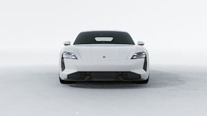 Exterior view of Taycan Turbo S showing the front of the car