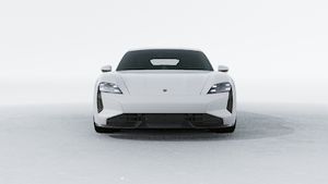 Exterior view of Taycan Turbo S showing the front of the car