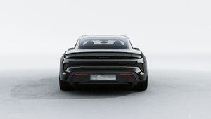Exterior view of Taycan Turbo S showing the rear of the car