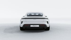 Exterior view of Taycan Turbo S showing the rear of the car