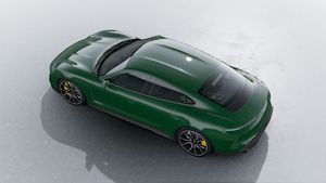 Exterior view of Taycan Turbo S seen from above