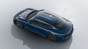 Exterior view of Taycan Turbo S seen from above