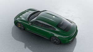 Exterior view of Taycan Turbo S seen from above