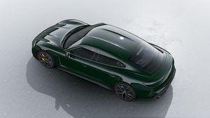 Exterior view of Taycan Turbo S seen from above