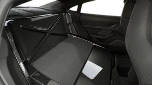 Interior view of Taycan Turbo GT with Weissach Package