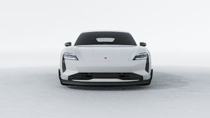 Exterior view of Taycan Turbo GT showing the front of the car