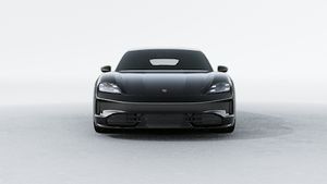 Exterior view of Taycan 4 Black Edition showing the front of the car