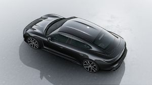 Exterior view of Taycan 4 Black Edition seen from above