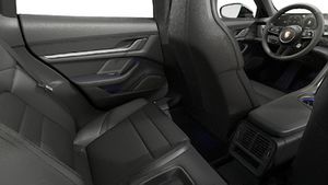 Interior view showing the back seats of Taycan 4 Cross Turismo