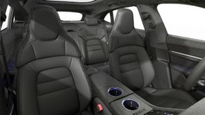 Interior view showing the front seats of Taycan 4 Cross Turismo