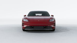 Exterior view of Taycan 4 Cross Turismo showing the front of the car