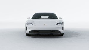 Exterior view of Taycan 4 Cross Turismo showing the front of the car
