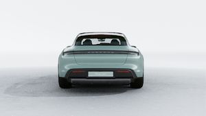 Exterior view of Taycan 4 Cross Turismo showing the rear of the car