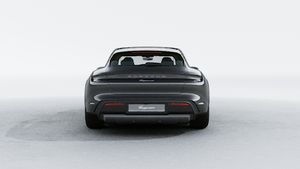 Exterior view of Taycan 4 Cross Turismo showing the rear of the car