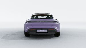 Exterior view of Taycan 4 Cross Turismo showing the rear of the car