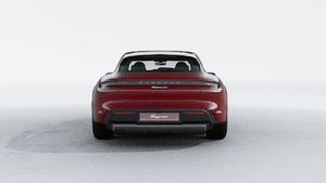Exterior view of Taycan 4 Cross Turismo showing the rear of the car