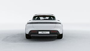 Exterior view of Taycan 4 Cross Turismo showing the rear of the car