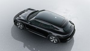Exterior view of Taycan 4 Cross Turismo seen from above