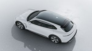 Exterior view of Taycan 4 Cross Turismo seen from above