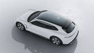 Exterior view of Taycan 4 Cross Turismo seen from above