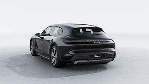 Exterior view of Taycan 4 Cross Turismo showing the back and left side of the car