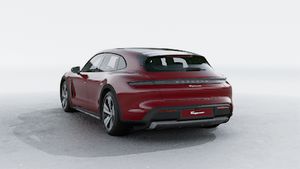 Exterior view of Taycan 4 Cross Turismo showing the back and left side of the car