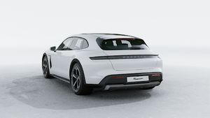 Exterior view of Taycan 4 Cross Turismo showing the back and left side of the car